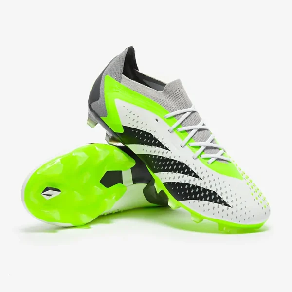 Adidas PRødator Accuracy.1 Low AG - Hvide/Core Sorte/Lucid Citron Fodboldstøvler