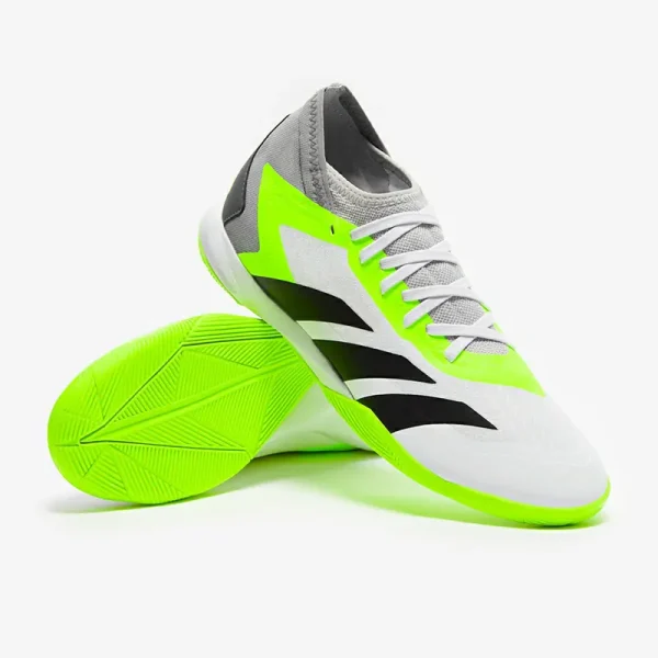 Adidas PRødator Accuracy.3 IN - Hvide/Core Sorte/Lucid Citron Fodboldstøvler