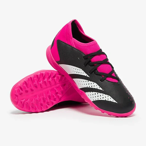 Adidas PRødator Accuracy.3 TF - Core Sorte/Hvide/Team Shock Lyserøde Fodboldstøvler