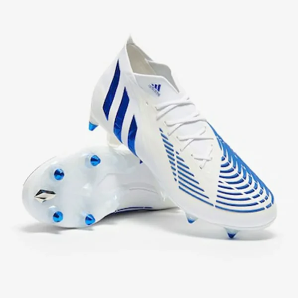 Adidas PRødator Edge.1 SG - Hvide/Hi-Res Blå/Hvide Fodboldstøvler