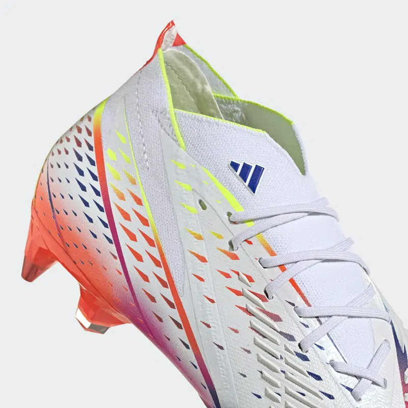 Adidas PRødator Edge.1 SG - Hvide/Solar Gul/Power Blå Fodboldstøvler