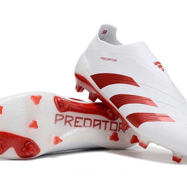 Adidas Predator Elite Tongue FG Fodboldstøvler - Hvid Rød