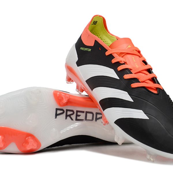 Adidas Predator Elite Tongue FG Fodboldstøvler - Sort Hvid Orange